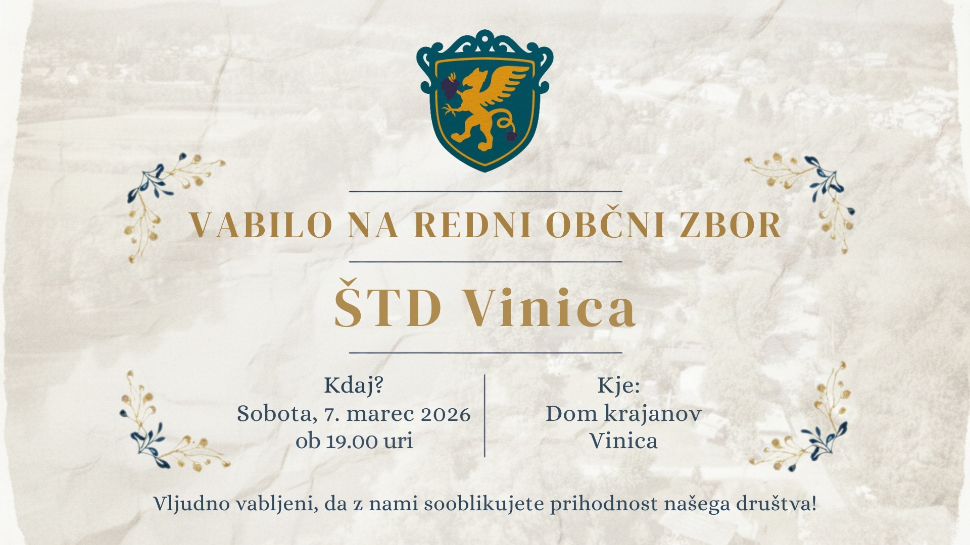 Občni zbor - ŠTD Vinica